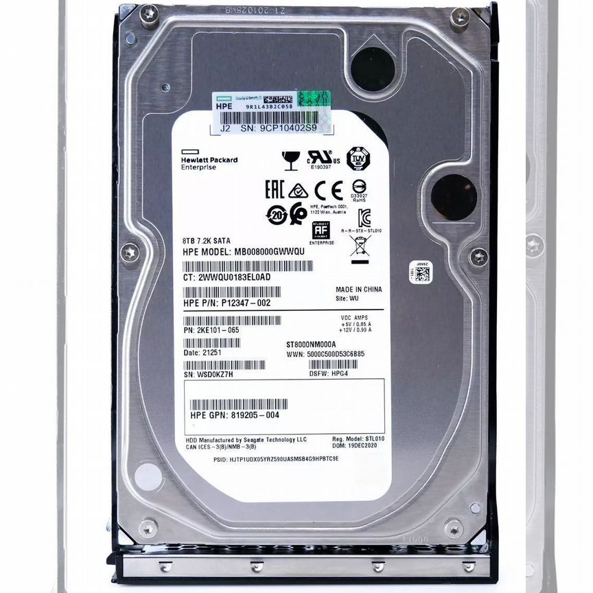 [819205-004] Жесткий Диск Hp Mb008000gwwqu 8tb Sata3 3.5" Hdd 819205-004