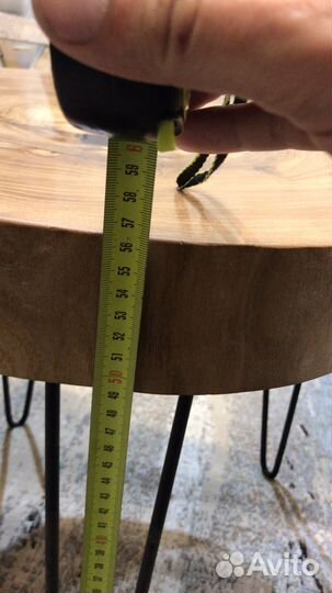 Широкий Лофт Столик кофейный круглый