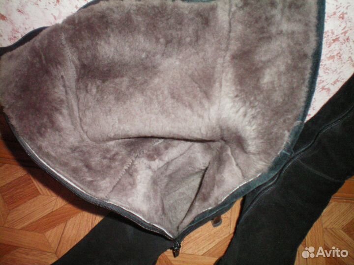 Сапоги замшевые