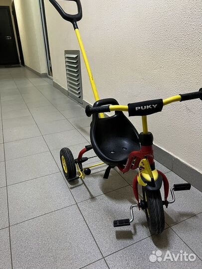 Трехколесный велосипед puky с ручкой
