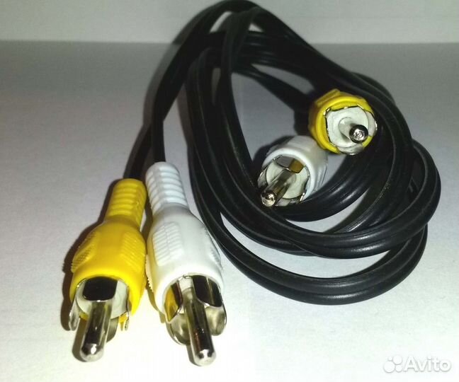 Аудио переходник 1 RCA, 2 RCA новый