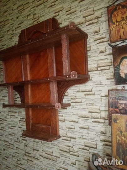 Навесная полка-поставец, киот, Винтажный стиль