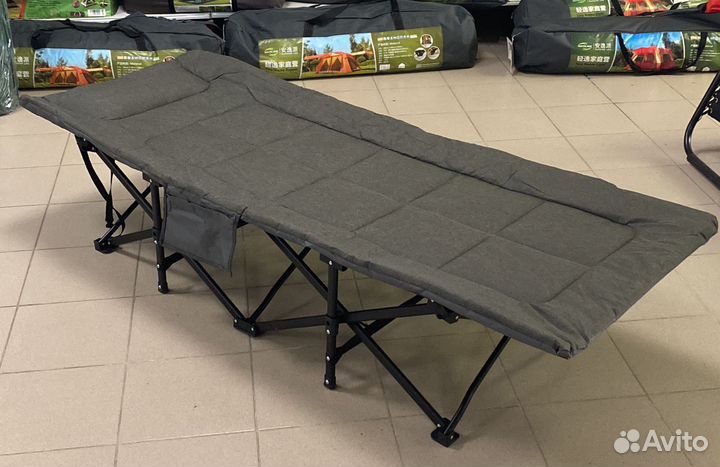 Раскладушка туристическая мягкая190х70см.до 200kg