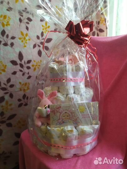 Тортик из памперсов + пледик