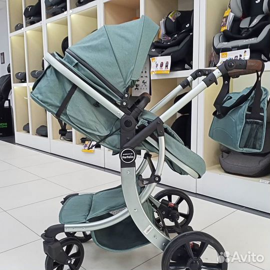 Коляска трансформер Farfello Aimile Silver Изумруд
