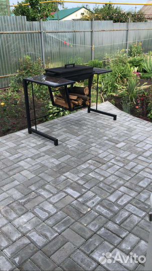 Мангал с натуральным камнем