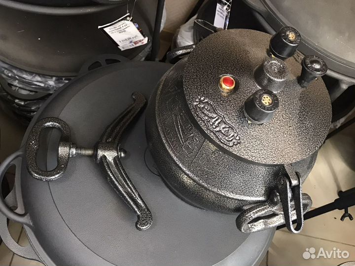 Афганский казан на 5 литров черный с ручками