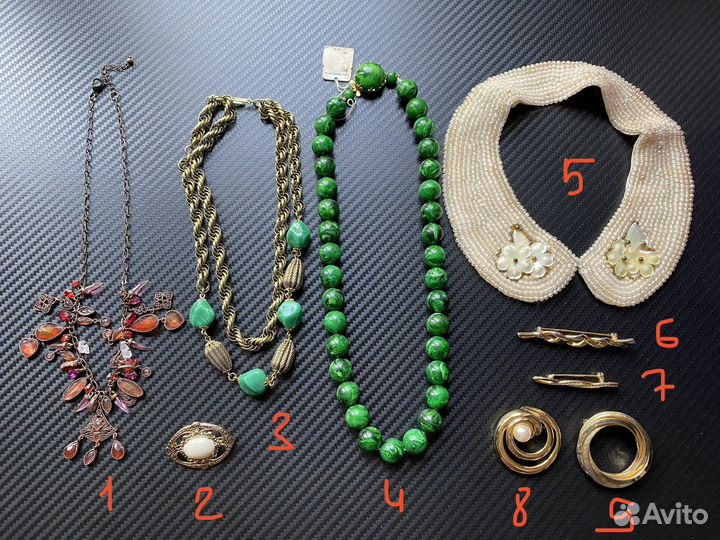 Украшения винтаж с маркировкой брошь колье