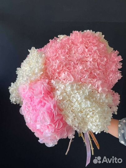 Живые цветы букеты стабилизированная гортензия