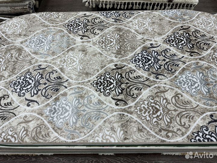 Ковер овальный 1.5х3 бежевый