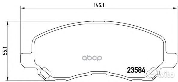 Колодки тормозные дисковые перед P54030 Brembo