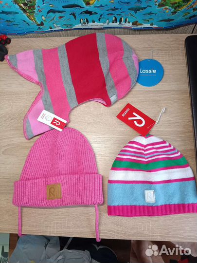 Шапки для девочки, reima, lassie новые шапки, и бу