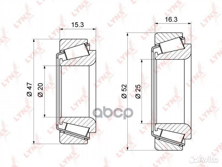 Подшипник ступ.daewoo matiz 98- зад. WB-1243
