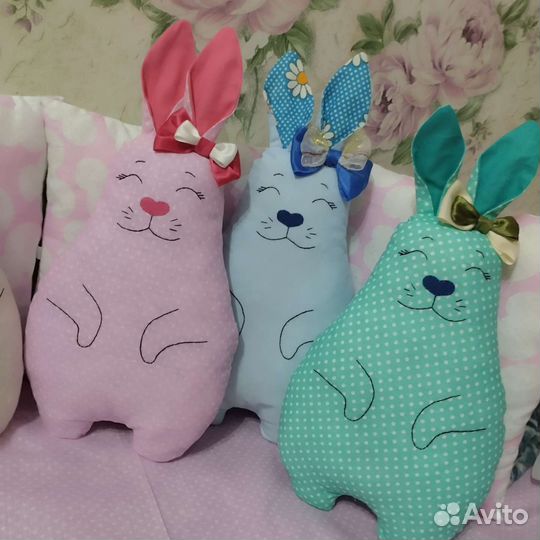 Зайчики игрушки текстильные новые