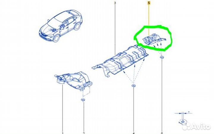 Тепловой экран Renault Arkana H4ME441 2021