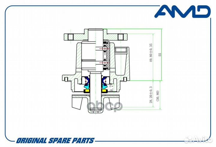 Насос водяной Hyundai Solaris II (17) /Kia Rio IV