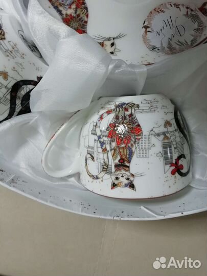 Чайный набор Парижские коты