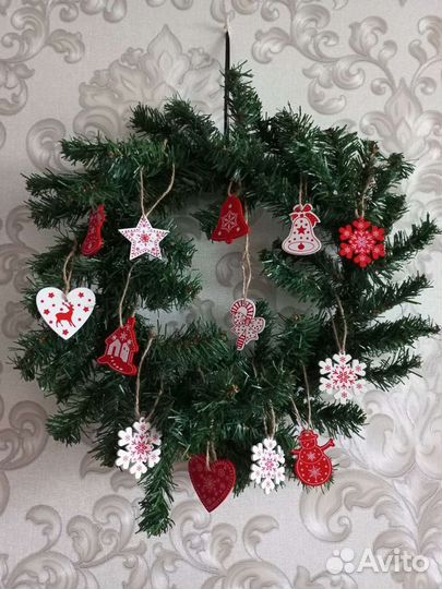 Елочные деревянные игрушки