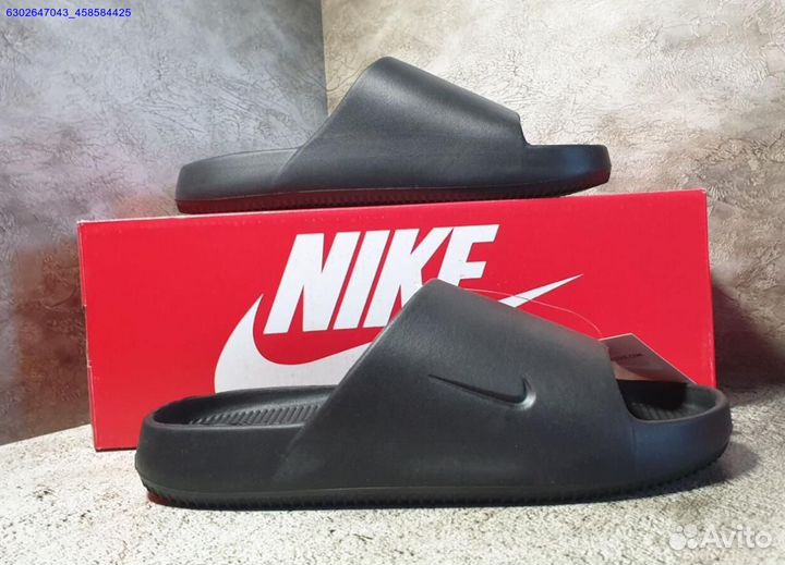 Тапочки Nike Calm Slide чёрные (Арт.28366)