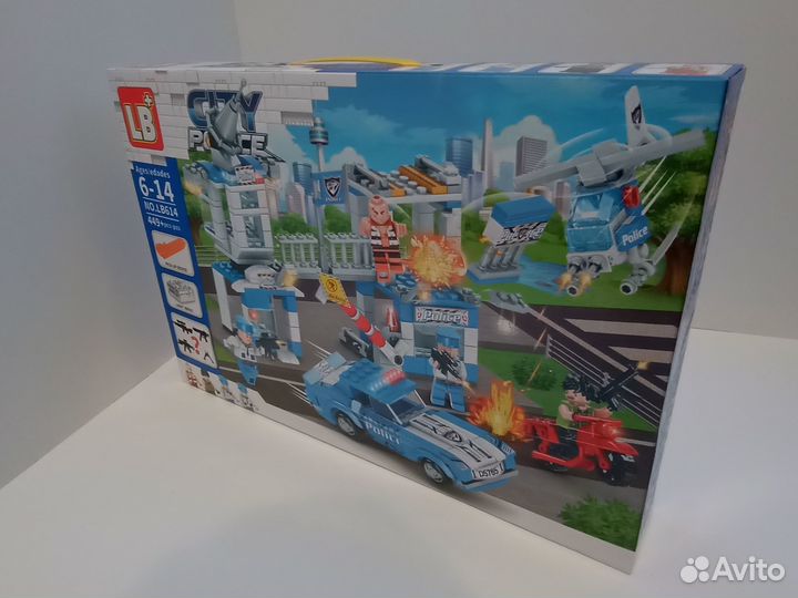 Конструктор полицейский участок,449, с подсветкой