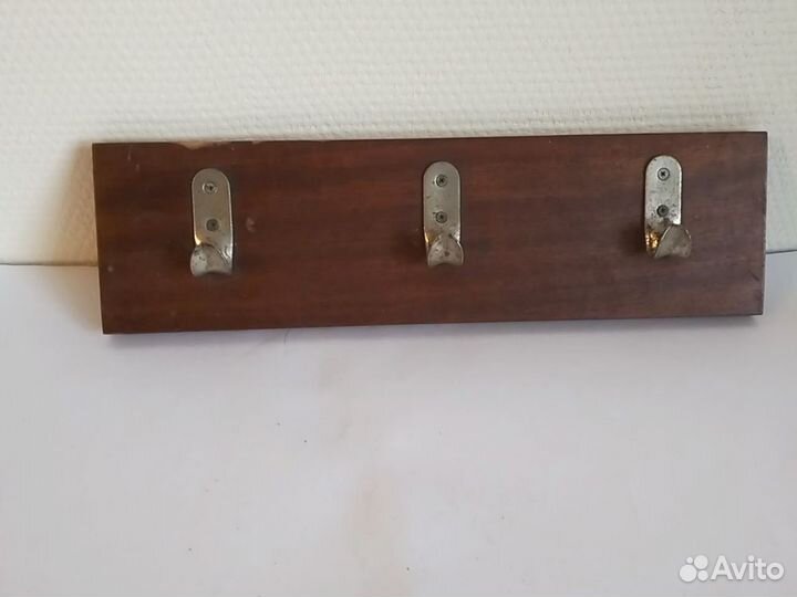 Вешалка настенная деревянная винтаж с крючками