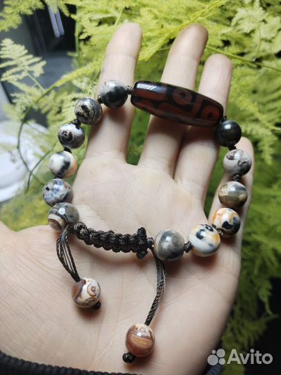 Мужской браслет из агата