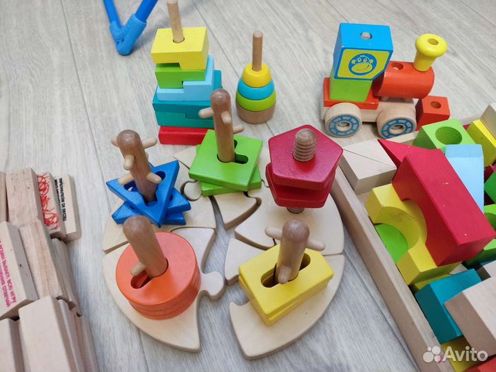 Развивающие деревянные игрушки пакетом