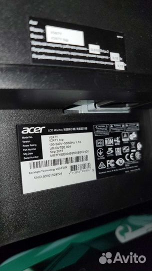 Монитор acer 24' 75гц