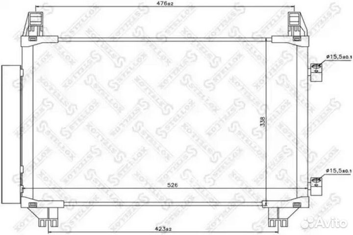 Stellox 1045159SX Радиатор конд. Toyota Yaris(Тойо