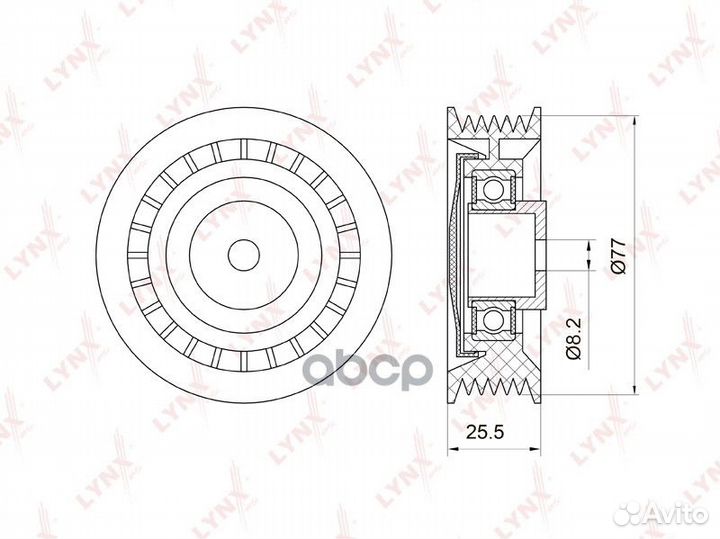 Ролик ремня приводного VW transporter 90- pb503