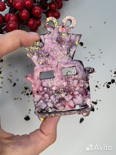 Елочные игрушки из эпоксидной смолы