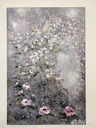 Картина маслом «весенняя россыпь»