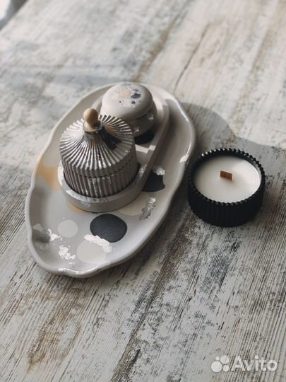 Гипсовый подарочный набор свечи