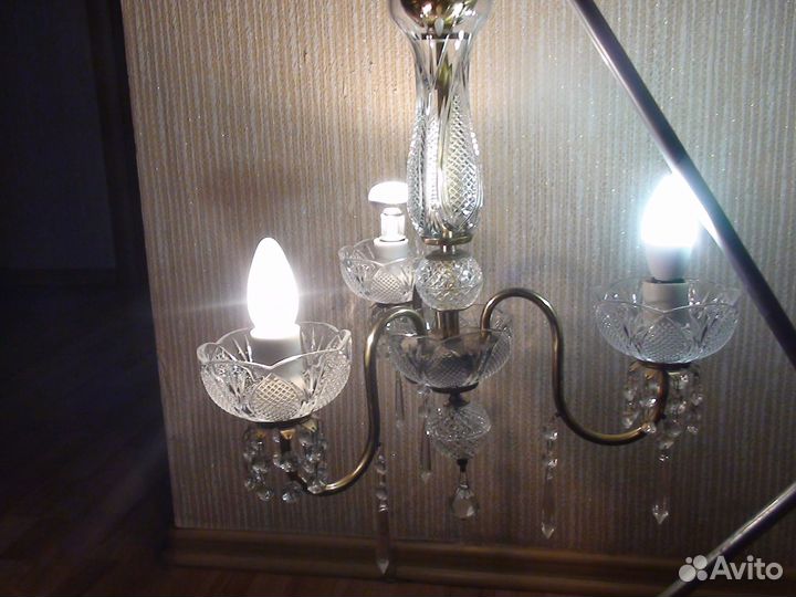 Винтажная хрустальная люстра