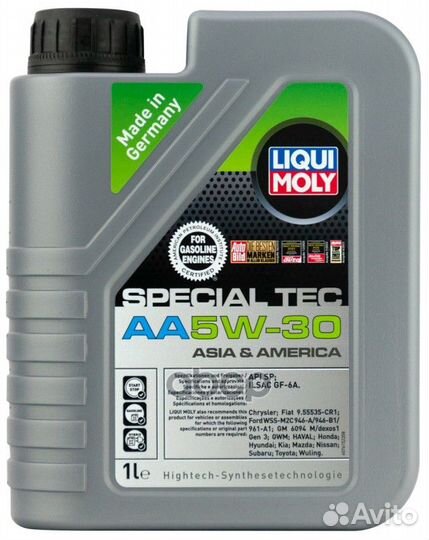 LiquiMoly 5W30 Special Tec AA (1L) масло моторн