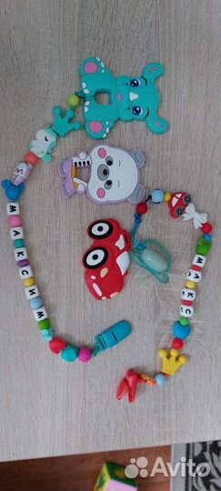 Грызунки силиконовые. Держатель для пустышки