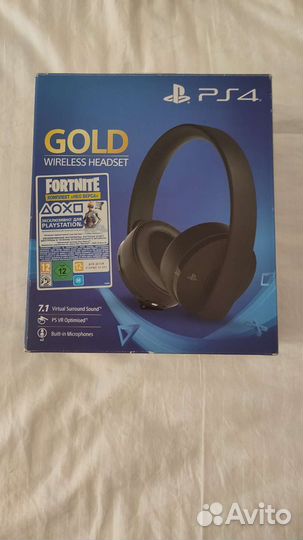 Наушники для Sony PS4 wireless headset gold