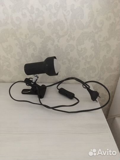 Светильник на прищепке черный