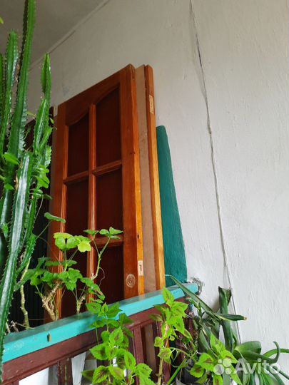 Дверь деревянная со стеклом бу