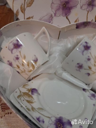 Фарфоровая чайная пара