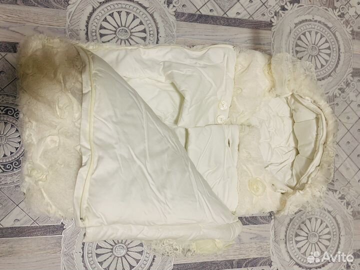 Конверт на выписку для девочки теплый