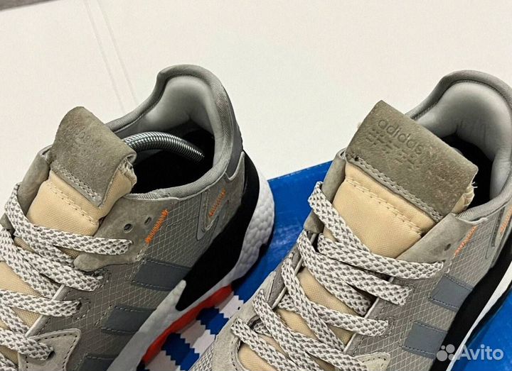 Мужские серые кроссовки adidas Nite Jogger