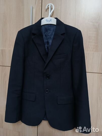 Пиджак синий для мальчика размер 32/134