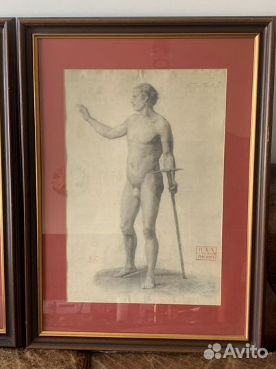 Графика дореволюционная, карандаш. Хворостецкий