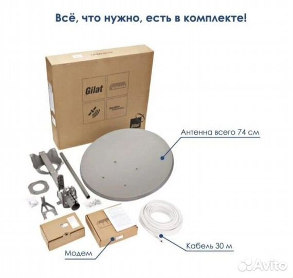 Комплект спутникового интернета Gilat Gemini-I S2X