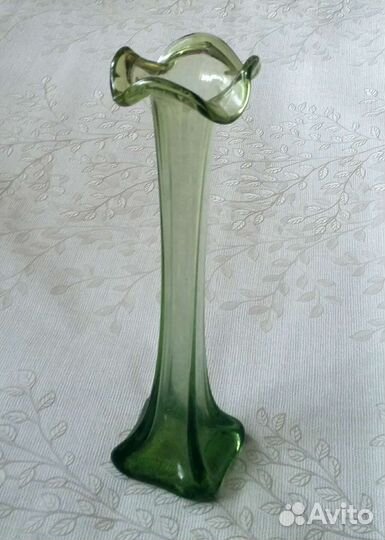 Ваза винтажная 35 см стекло