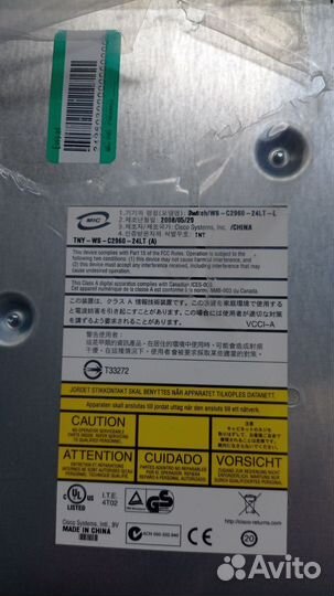 Маршрутизатор cisco catalyst WS-C2960-24LT-L новый