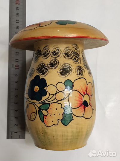 Гриб-копилка полхов-майданская роспись