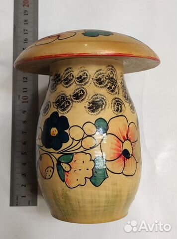 Гриб-копилка полхов-майданская роспись