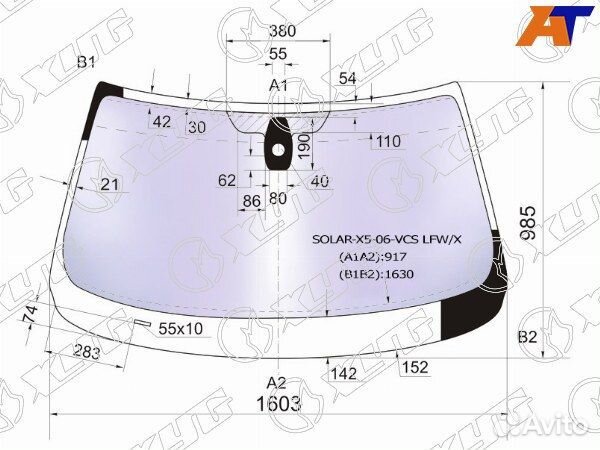 Стекло лобовое BMW X5